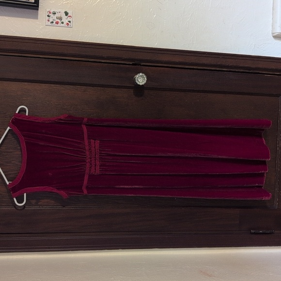 Sundance Velvet Red Tank V Neck Dress Size 8 Petite - Picture 5 of 7